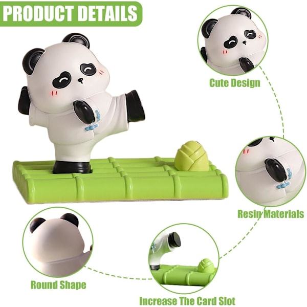 1PCS Panda Telefonholder, Nyhet Skrivebord Telefonstativ, Mobiltelefonholder Skrivebordsdekorasjon, Panda Kreativ Telefonstativ