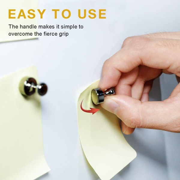 Små starka kraftfulla magneter push pins för whiteboard, magnetiska
