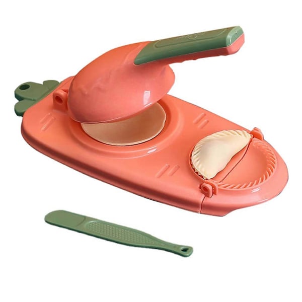 Dumpling Læder Maskine Dumpling Form, 2 I 1 Fest Pp Sikker Hjem Holdbar Køkken Bage Dej Presseværktøj pink