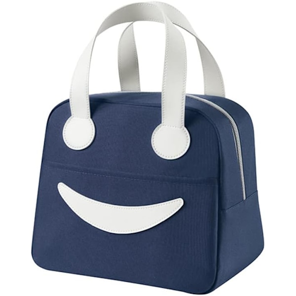 Bærbar Madpakke Mini Madpakke Isoleret Taske Bærbar Sød Madpakke Udendørs Picnic Taske Ispose Udendørs Opbevaringstaske, 1 STK Small,Blue