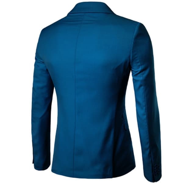 Lättviktsblazer för män med en knapp, smal passform, mörkblå dark blue 2XL