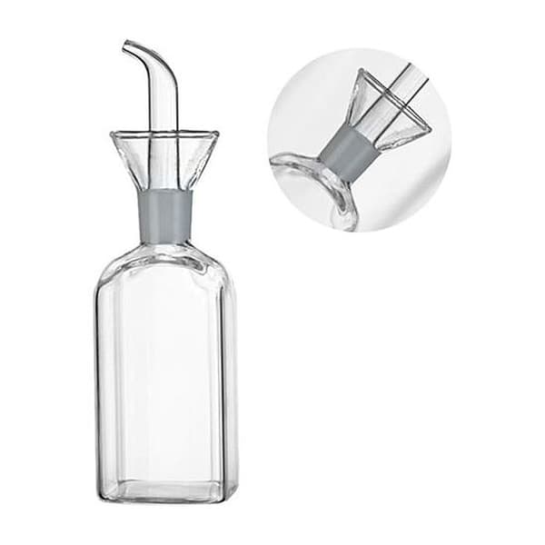 Oliedispenser i glas med hældetud til madlavning og grill, 250 ml