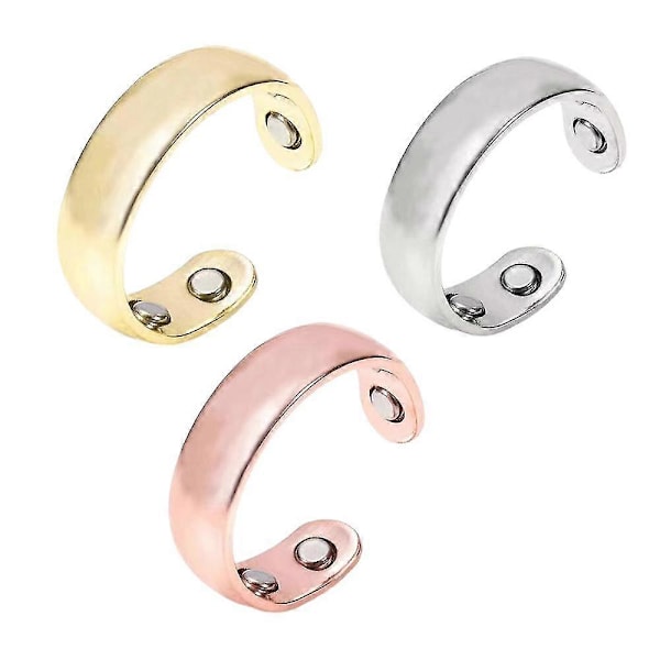 Behandling Anti Snarkningsanordning Ring Magnetisk Terapi Akupressur Behandling Mot Fingerring Anti Snarkning Sömnhjälp För Snarkning silvery