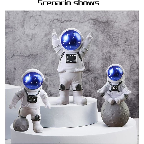 Astronaut Dekorationer Astronaut Hem Vardagsrum Mystiska Figurer I Plast Himmelduk 3 St Hy
