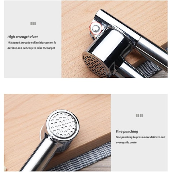 Hvidløgspresser i rustfrit stål 304 - Kraftig knuser - Rustfri - Pasta - Køkkenredskaber - Husholdningsartikler - Manuelle gadgets