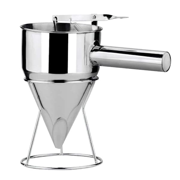 Batter Batter Dispenser i rustfrit stål med stativ til kage, donuts, cupcakes, pandekager og bagning