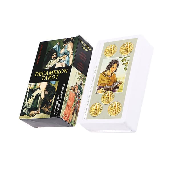 Decameron Tarotkort Spådom Divination Deck Fest Underholdning Brætspil