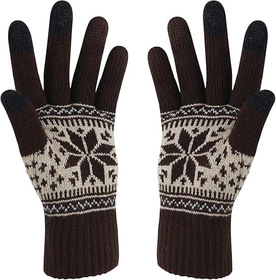 Vinter Touch Screen Sne Blomst Hold Varme Handsker