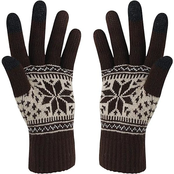 Vinter Touch Screen Snöblomma Håll Varma Handskar