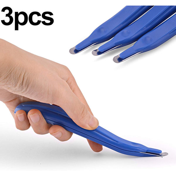 6 kpl ammattimaiset magneettiset niittiirroittimet, kumipinnoitetut niittiirroittimet, niittiirroitustyökalu kouluun, toimistoon ja kotiin (sininen)