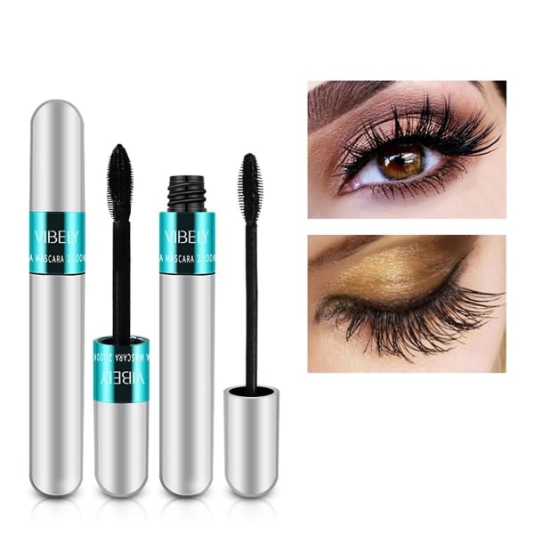 2 i 1 Vibely Mascara 5x lengre vannfast kosmetikk for naturlig forlengelse og fortykning Ingen klumper 4d silkefibermaskara