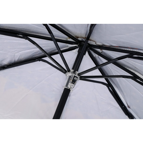 Paraply Vindtæt rejseparaply - Kompakt sammenfoldelig bærbar paraply med solsikkemønster - Golfparaply til regnsol mænd og kvinder udendørs, bryllup