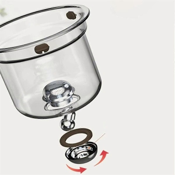 Magnetisk Filtrering Tekanne - Automatisk Te-separasjon, Liten Midje Design, Glass Tekanne for Kontorbruk