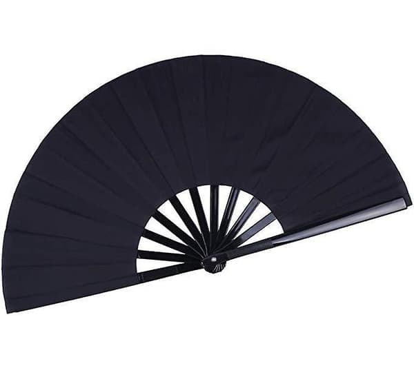 Vikbar Tai Chi-fjäder i siden, performance-accessoar (Svart) 2 stycken