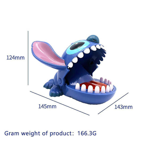 Hand Biting Stitch Toy Trick Decompression Bite Finger Toy Gifts Blue