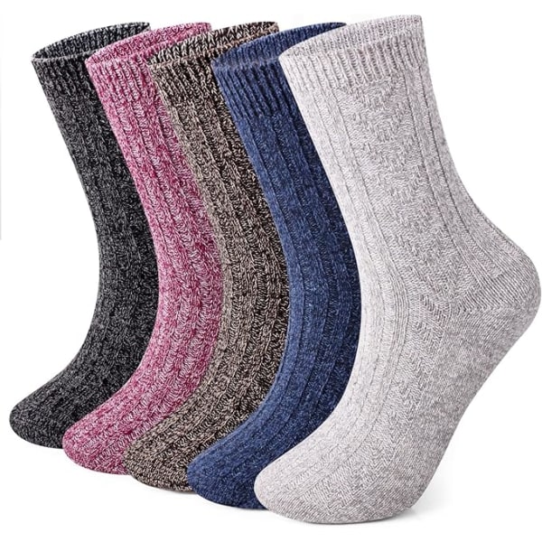 5 Pairs Thermal Warm Thick Knitting Winter Wool Sock