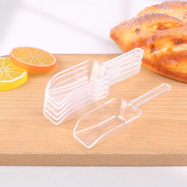 6 pcs Mini plastic scoops Transparent ice scoop for sweets Transparent