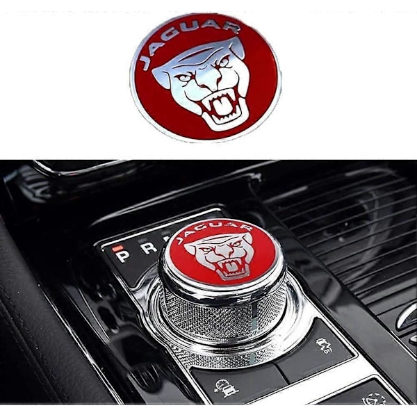 Emalj Jaguar Röd för Jaguar Tuning Växelspak Trim Dekal XF XE XJL F-PACE Mittväxelknopp Skydd Glitter