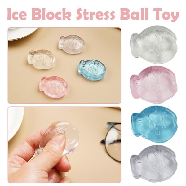 Stressboll Kattklo Fisk Stressreducerare Mjuk Klämleksak T blue one-size