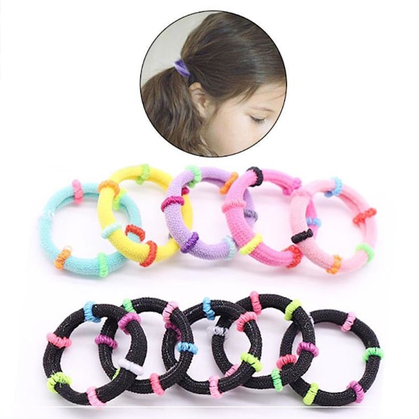 100 st/parti Barn Små Hår Rep Scrunchy Elastisk Flickor Gummi Band Hår Band Light blending One-size