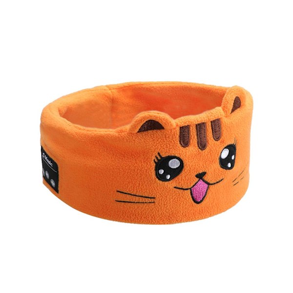 Barn Bluetooth-pannbandshörlurar Söta Trådlösa Sovande orange cat one size