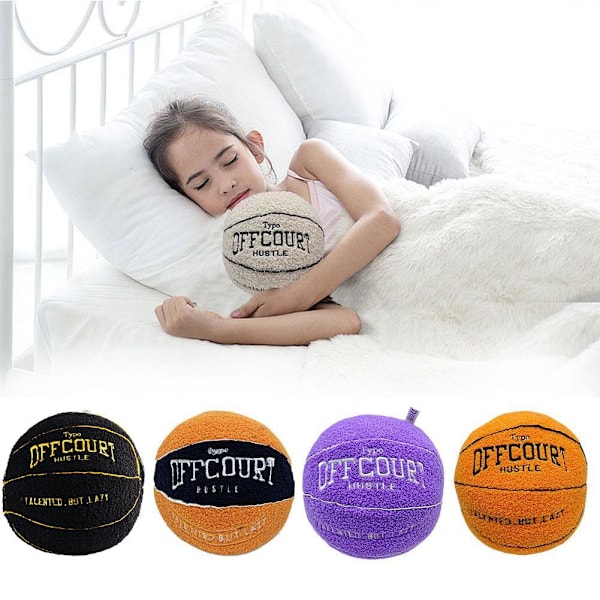 MLEHN Basketbollkudde, 25 cm, Basketbollformad C one