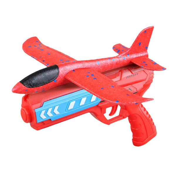 Flygplansleksak Skum Flygplan med Katapult-Pistolspel red(aircraft  random 1) one-size