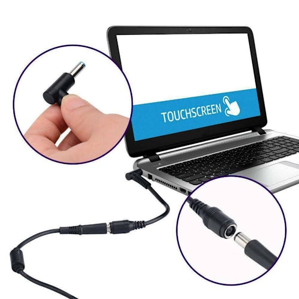 7,4 mm till 4,5 mm DC-strömladdare Konverter Adapter Kabel För HP D