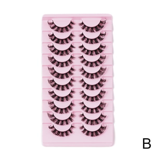 10 Par Ryska Fransar Lösögonfransar D Curl Mink F DH06-02 10 pairs