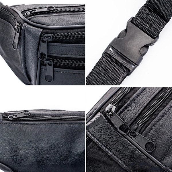 Herr Casual Utomhus Midjeväska Mode Plånbok Ficka Business S7Q3 5 coffee One-size