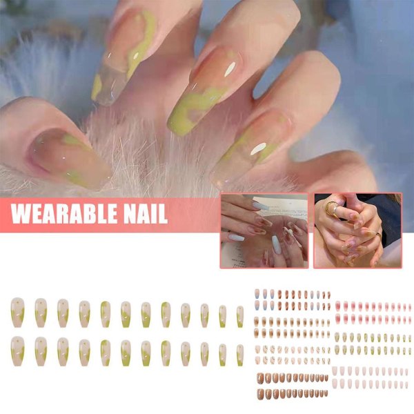 Nail Enhancement Patches EasytoApply Gel för långa fantastiska naglar A250 one-size