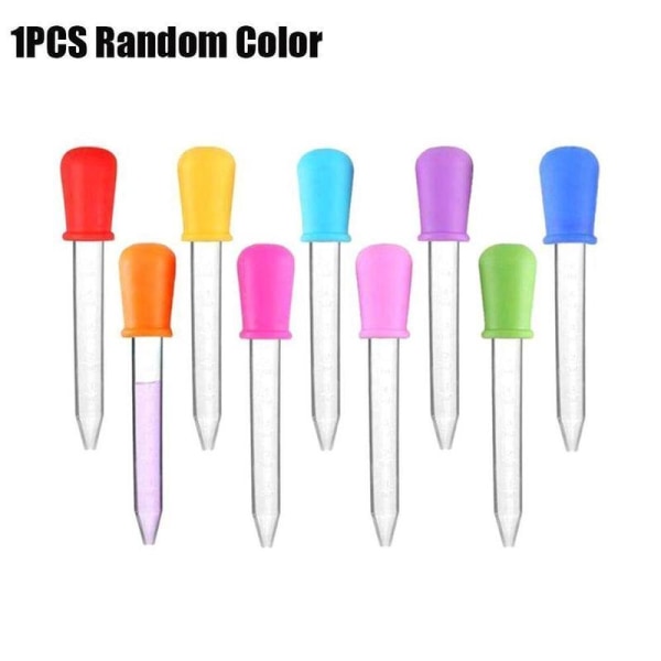 10st pipetter flytande droppare för godis söta barn köksgummi Random ColorA 5ml 5pcs