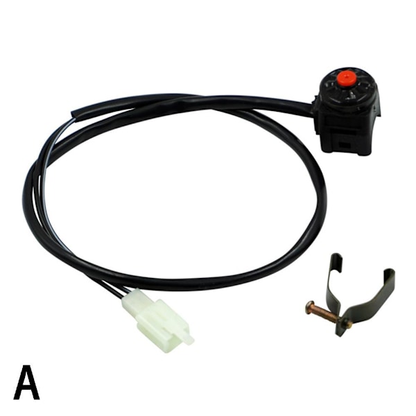 Universal Motorcykel Dödmansgrepp Tryckknapp Horn Startmotor Dirt B