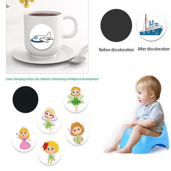 Potty Training Magic Sticker | Potty Training Toilet Color Chang car ship airplane 5pcs