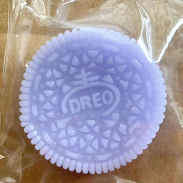 Mjuk Silikon Kex Stress Relief Leksak Simuleringskaka Pinchi Stuffed with taro paste 1pcs