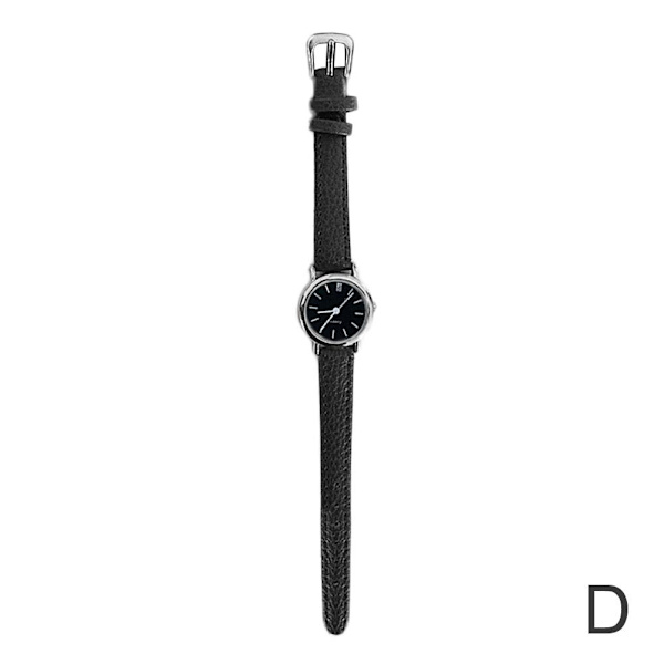 Koreansk Mode Klocka Läderarmband Casual Quartz Vattentät Snabb C One size