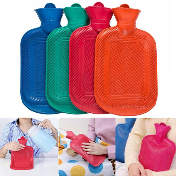 2024 1L Vattenflaska i Gummi Värmeterapi AU LAGER multicolorB 1000ml