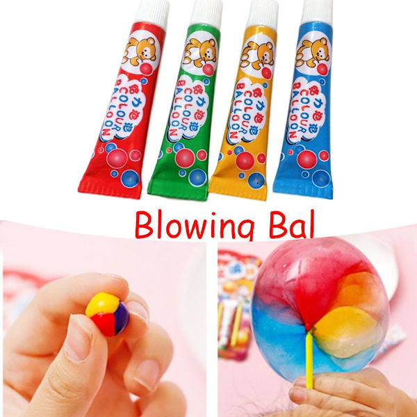 1 st Magisk Bubbel Lim Leksak Blåser Färgglad Bubbel Ballong Boll S