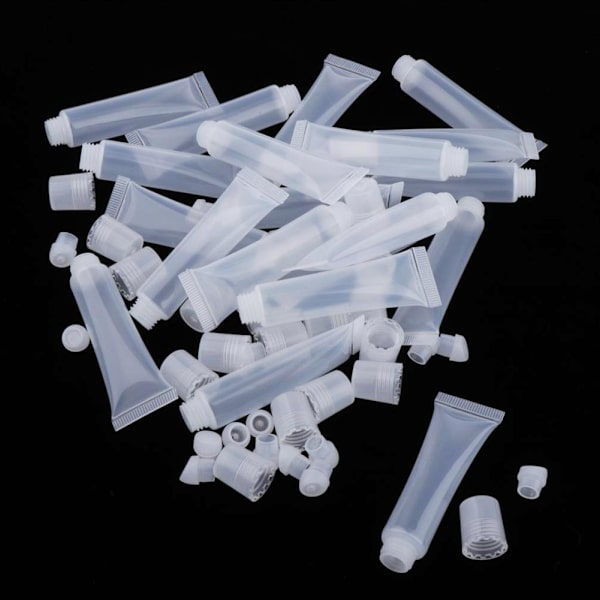 Tom Kosmetisk Läppglans Balsam Läppbalsam Behållare Reseflaska TransparentA 8g 10pcs