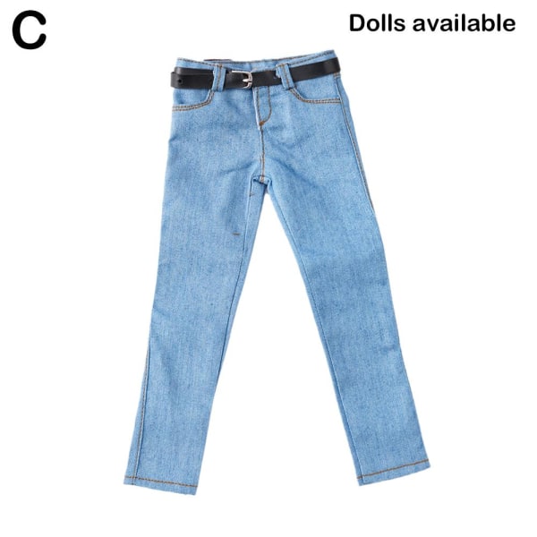 ACNTOYS 1/6 Skala Jeans Byxor Byxor Kläder Passform 12" Man PH TB light blue one-size