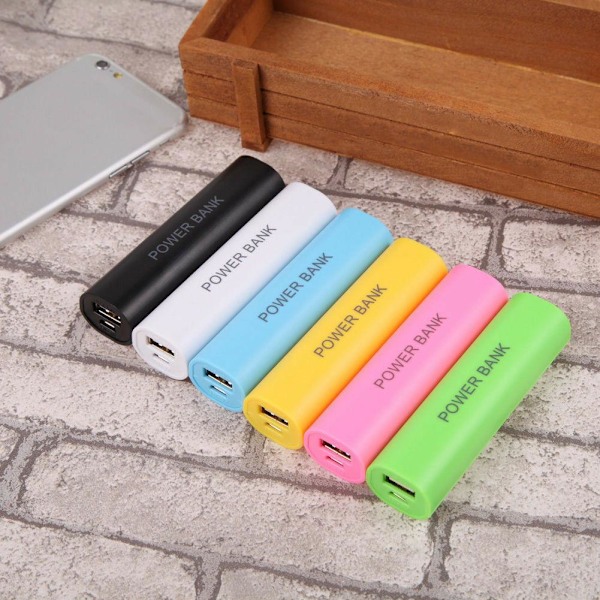 Mobil USB Power Bank Laddare Pack Box Batteri Fodral AU LAGER black one-size