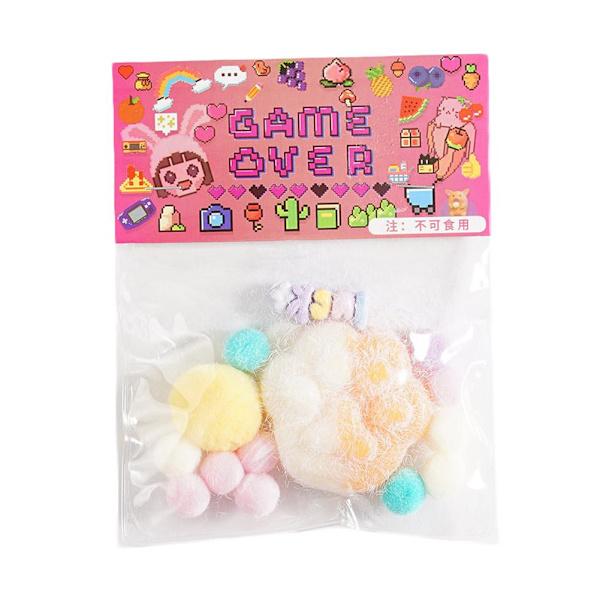 Fidget Leksak Kawaii Plysch Katt Tass Transparent Kub Stress Relief S A one-size