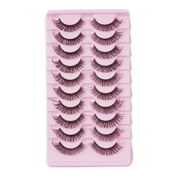 10 Par Ryska Fransar Lösögonfransar D Curl Mink F DH06-02 10 pairs