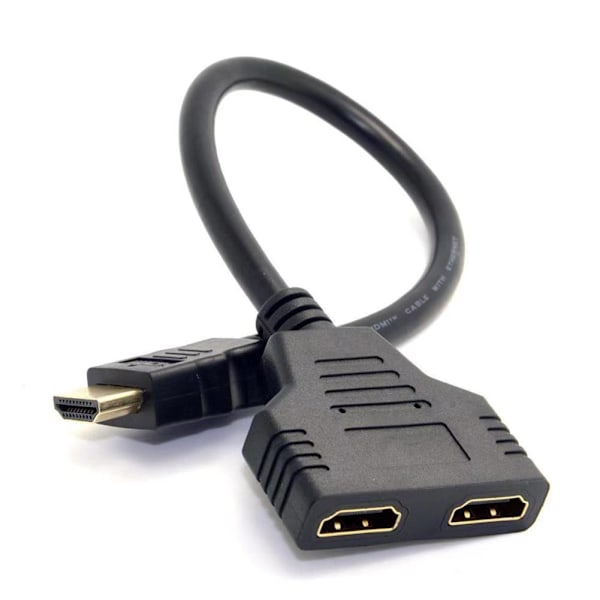 1*HDMI-kabel 1080P HDMI Splitter Port Hane till 1 Hona 2 Ut Ada