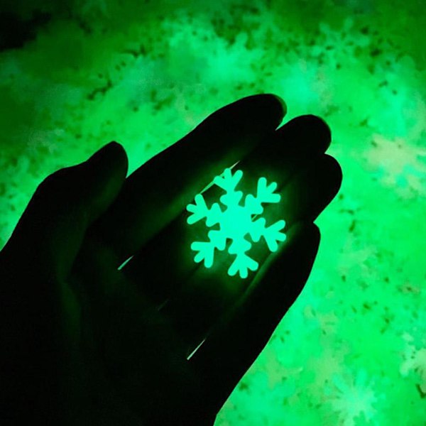 50 st 3D färgglada lysande snöflingor väggdekaler lyser i mörkret D 50pcs