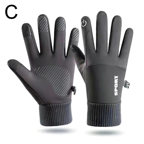 Vintervarma handskar Termiska vindtäta skidhandskar för kallt väder Dark Gray One size
