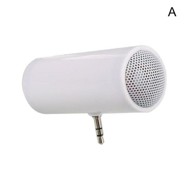 Mini Portabel 3.5mm Stereo Högtalare Musik Ljudförstärkare För Mob white One-size