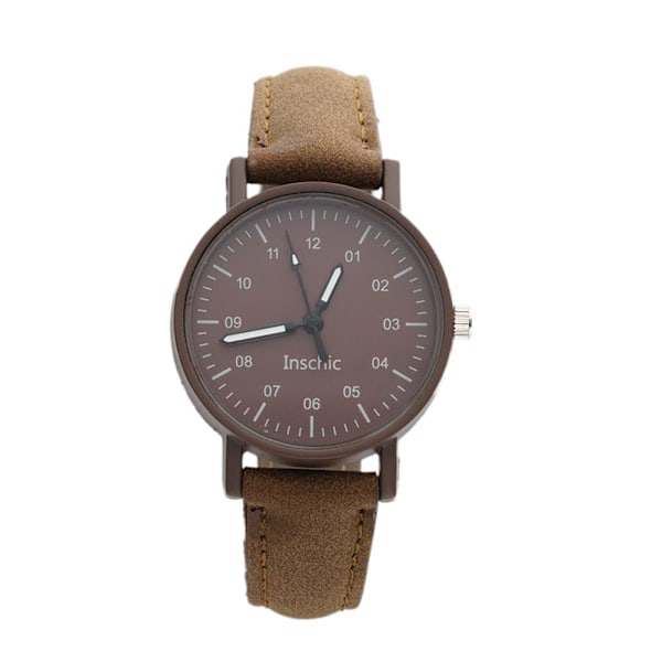 Fashionabel Damstudent Tecknad Sydkorea Damklocka Stud Coffee One size