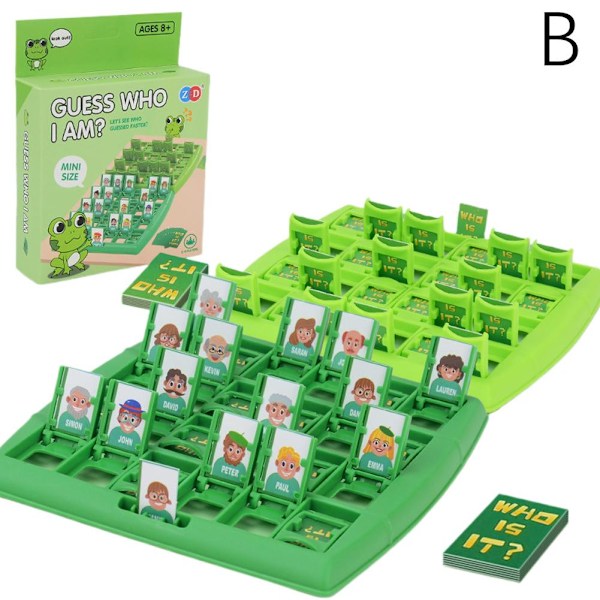 Vem Är Det? Schackbrädespel För Barn Och Föräldrar Interaktivt Green 1set