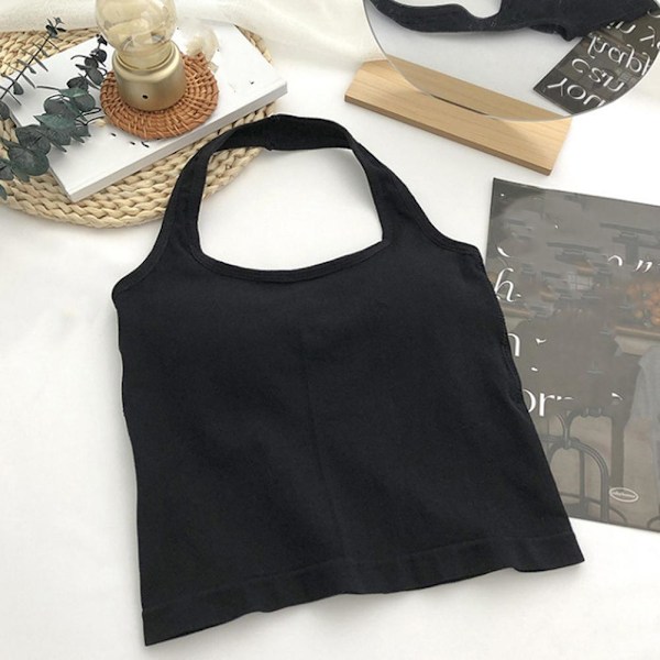 Linne, rygglöst med inbyggda bh-inlägg, Sling Vest Top Q9C7 J5 Khaki One size